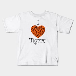 I Love Tigers Kids T-Shirt